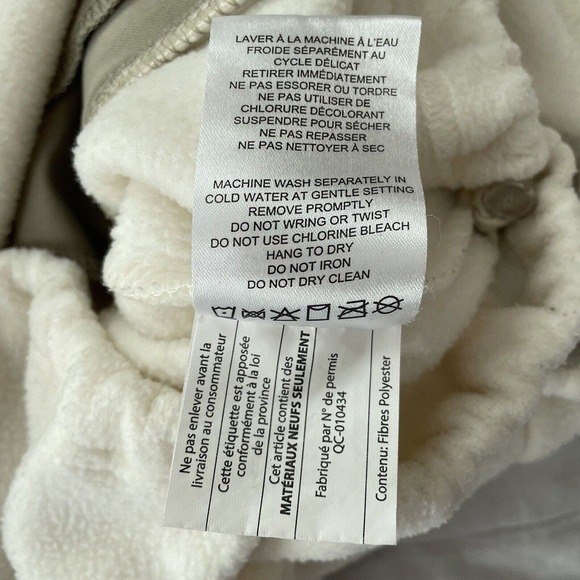 Kyodan Outdoor Quilted Fleece Pullover Medium Cream Pockets Adjustable W… - Picture 7 of 7